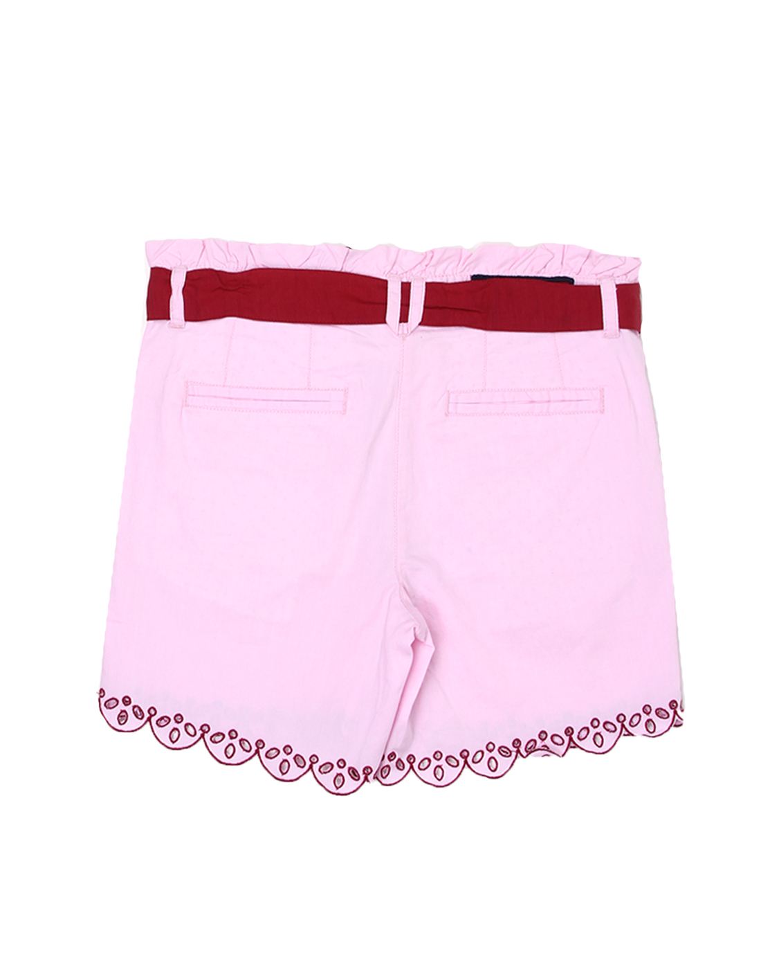 U.S.Polo Assn. Girls Regular Fit Solid Pink Shorts